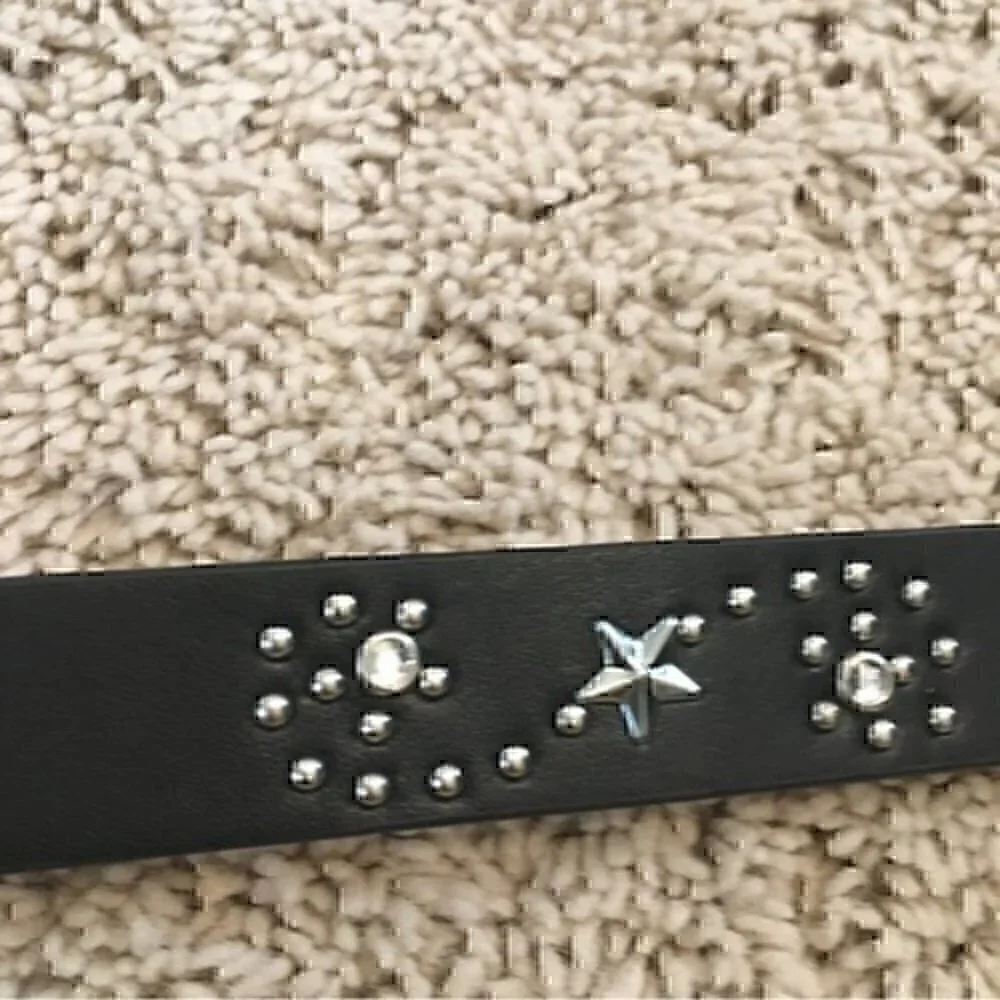 Girls size large black bling belt